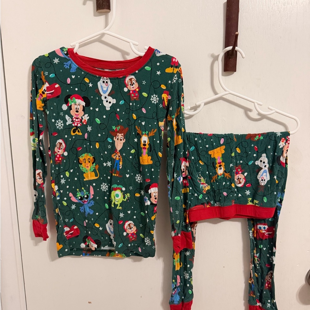 Little Sleepies Disney Christmas Party two piece pj set size 4T